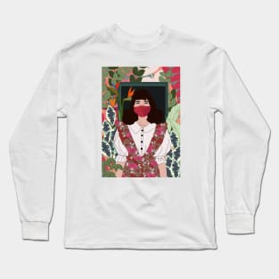 Girl with mask. Exotic interior Long Sleeve T-Shirt